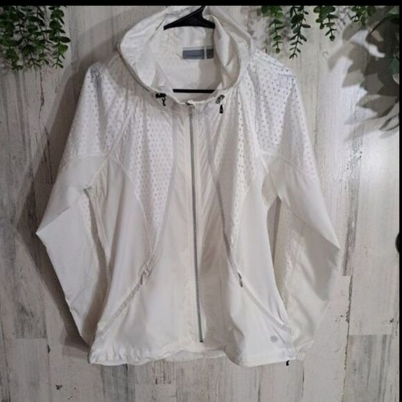 Athleta WindBreaker Jacket Zip Jacket with hood NEW - Picture 2 of 11